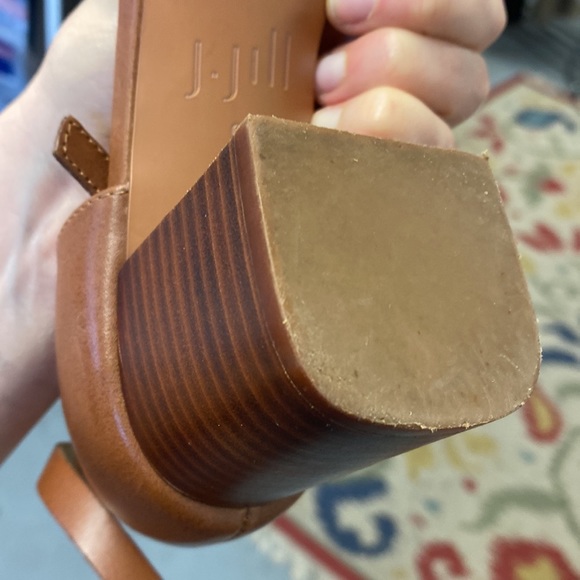 J. Jill Cherie stack heel huaraches cognac 9.5M - Picture 6 of 7